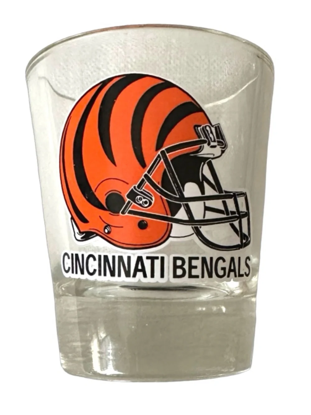 HUNTER Vintage NFL 1 1/2 oz Clear Shot Glass (lot of 9) Souvenir Collectible